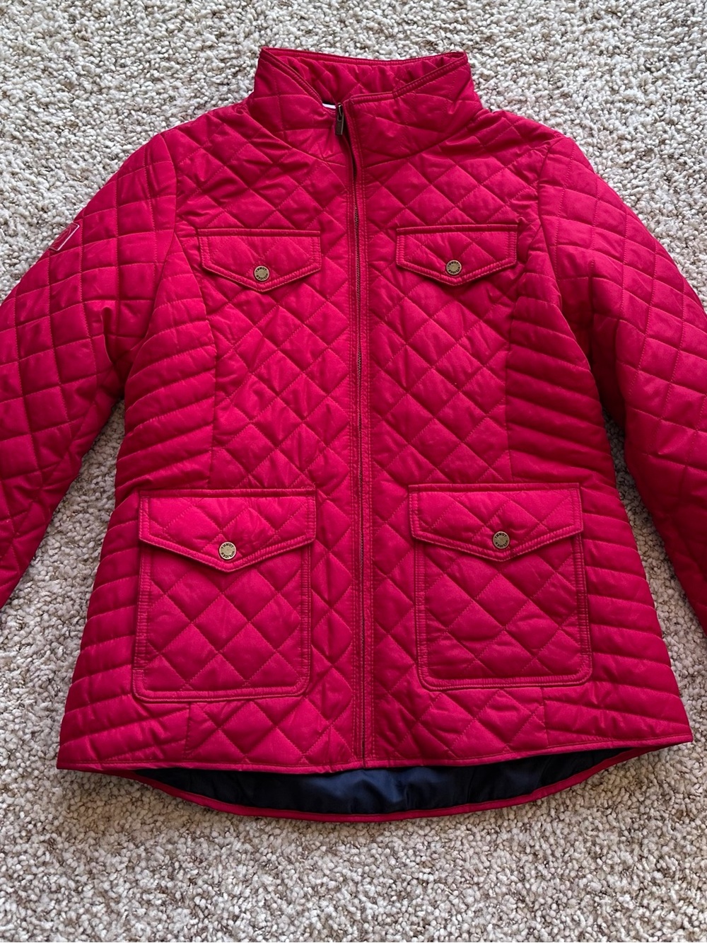 Tommy Hilfiger Quilted Red Women's Puffer Jacket